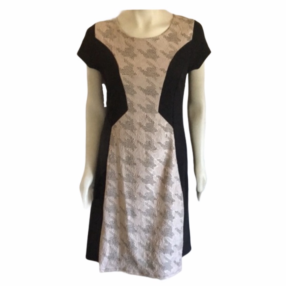 Elegant Black and Cream Dress